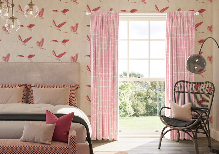 Bamboo Brights, Pink - Made To Measure Curtains - Image 3